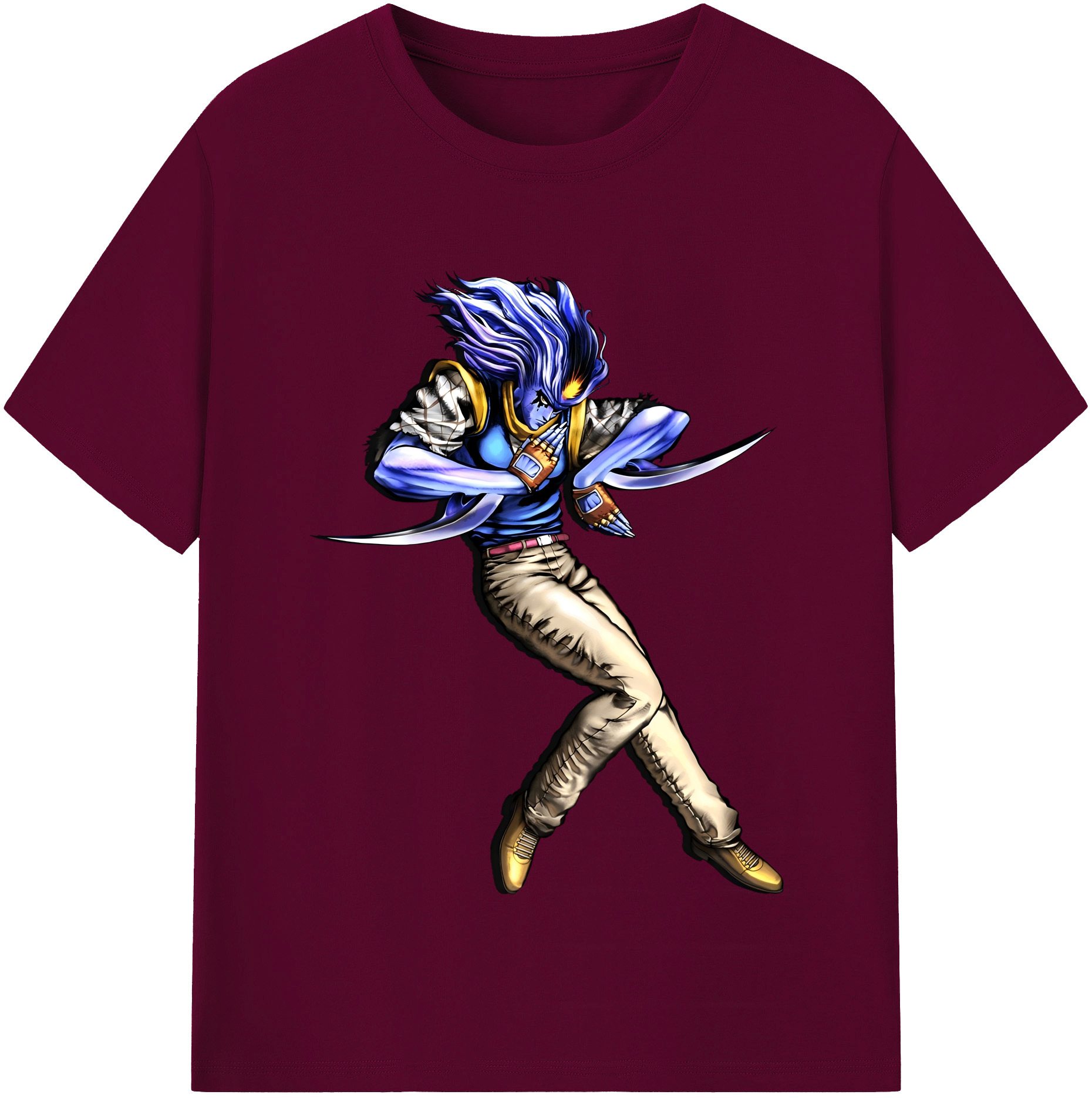 （画像用） ジョジョの奇妙な冒険 JoJo's Bizarre Adventure レディースカジュアルプリントTシャツ（綿100％）